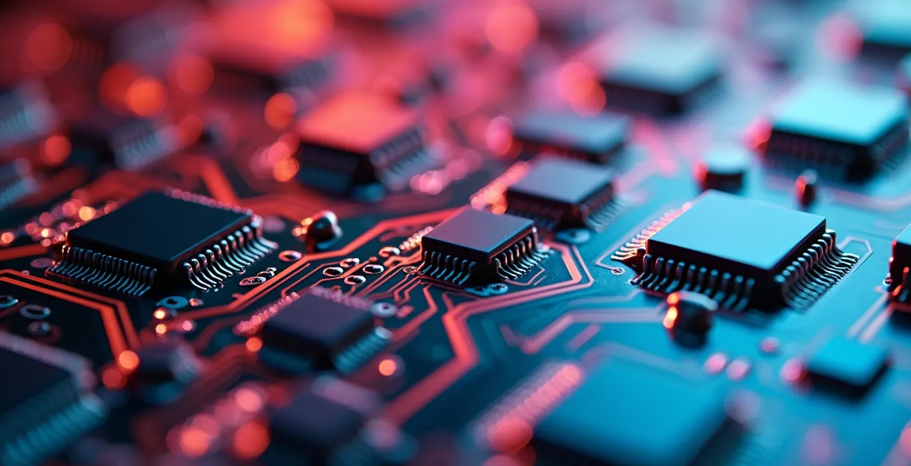 Macro view of interconnected technology components forming a unified system