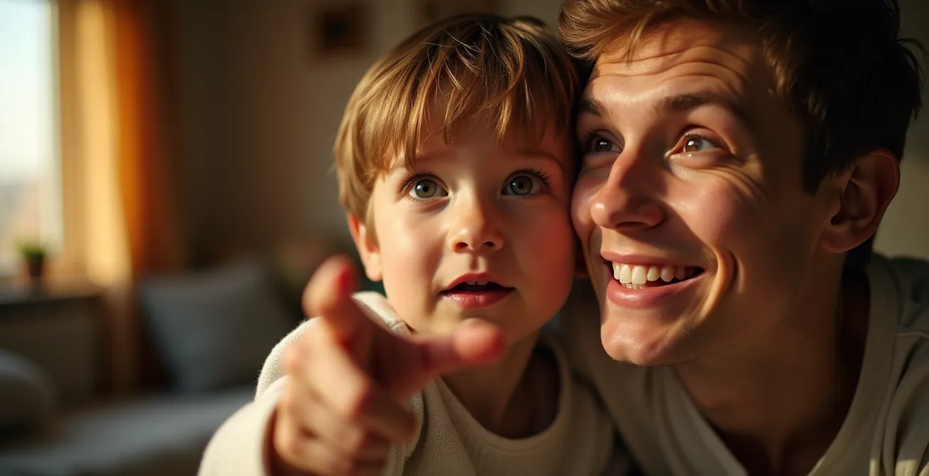 Parent and child exploring together with wonder and curiosity